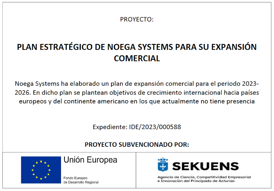 Plan Expansión comercial NOEGA Systems